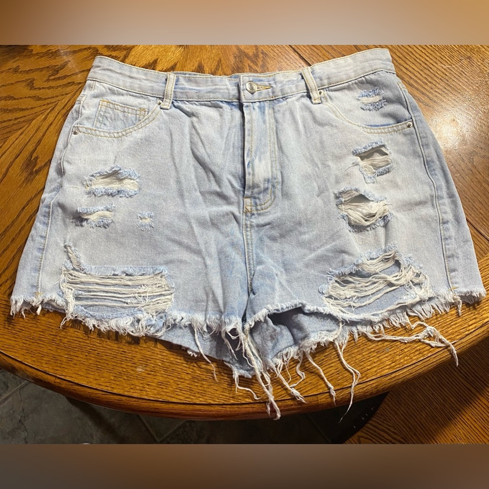 SHEIN blue jean shorts